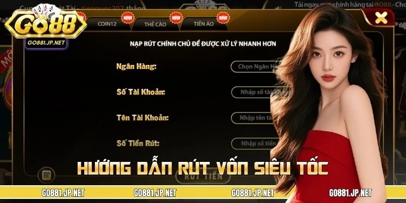 Quy trình rút tiền được xử lý tự động trong vài phút